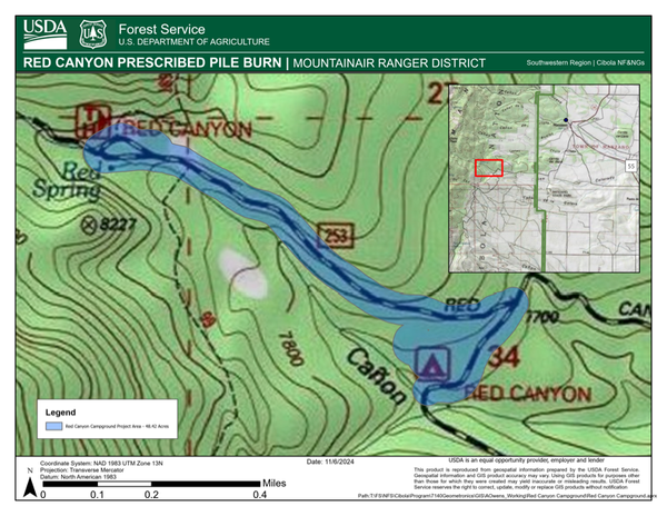 Mountainair Ranger District Plans Prescribed Fire at Red Canyon Campground